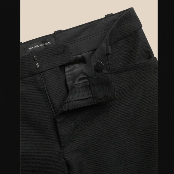 NWT Banana Republic Black Lido Straight Leg Italian Wool Trouser Pants MSRP$200 - Picture 7 of 7